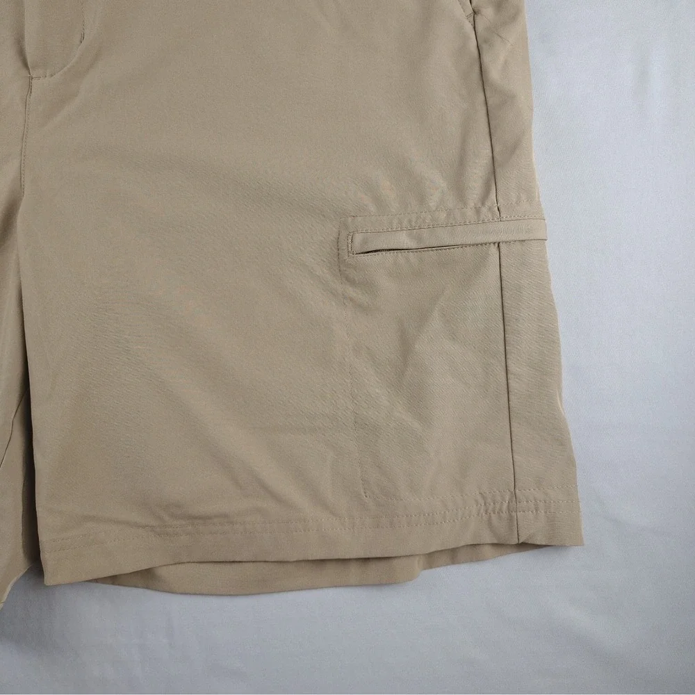 Birdie Bound Men's Golf Shorts 44 Khaki Stretch Performance Flat Front Casual